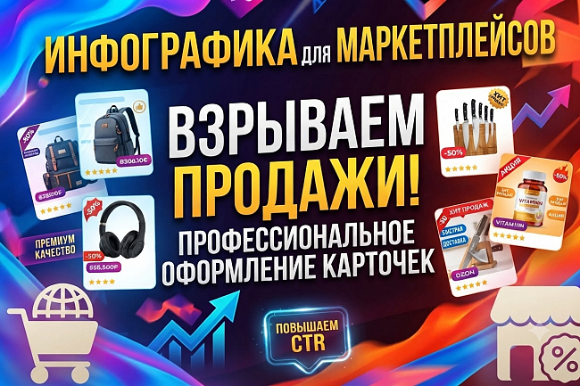 Создам продающую инфографику для карточек товара на маркетплейсах 1